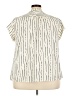 Fun2Fun Stripes Ivory Short Sleeve Blouse Size 2X - photo 2