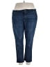 Jennifer Lopez Solid Blue Jeans Size 22 - photo 1