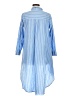 Hayden Stripes Blue 3/4 Sleeve Button-Down Shirt Size M - photo 2