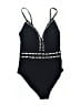 Profile by Gottex Graphic Black One Piece Swimsuit Size 8 - photo 1