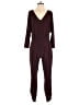 Express Solid Burgundy Jumpsuit Size S - photo 1