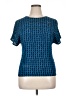 Bloomingdale's 100% Rayon Blue Short Sleeve Top Size 14 - photo 1