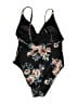 LA Hearts Floral Black One Piece Swimsuit Size S - photo 2