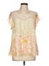 HD in Paris 100% Polyester Ivory Short Sleeve Blouse Size 12 - photo 1