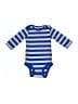 Carter's 100% Cotton Stripes Blue Long Sleeve Onesie 0-3 MO / 3 MO - photo 1