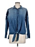 Hippie Laundry 100% Cotton Blue Long Sleeve Blouse Size M - photo 1
