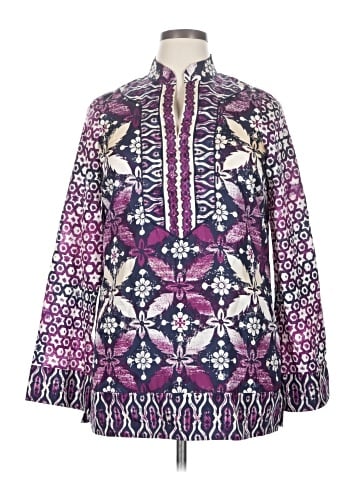 Tory Burch Long Sleeve Silk Top (view 1)