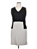 St. John Color Block Gray Casual Dress Size 14 - photo 1