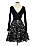 X by Xscape Graphic Black Cocktail Dress Size 4 - photo 2