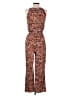 En Focus Studio Animal Print Brown Jumpsuit Size 6 - photo 2