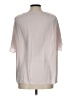 Naked Zebra 100% Polyester Silver Short Sleeve Blouse Size L - photo 2