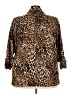 Bar III Animal Print Brown Coat Size 3X - photo 2