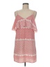 Peppermint 100% Polyester Checkered-gingham Pink Casual Dress Size M - photo 1