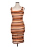 Emery Rose 100% Polyester Chevron-herringbone Orange Casual Dress Size XL - photo 1