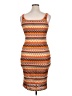 Emery Rose 100% Polyester Chevron-herringbone Orange Casual Dress Size XL - photo 2