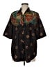 BOX OFFICE Floral Black Short Sleeve Button-Down Shirt Size M - photo 1