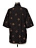 BOX OFFICE Floral Black Short Sleeve Button-Down Shirt Size M - photo 2