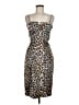 Cache Animal Print Brown Cocktail Dress Size 8 - photo 1
