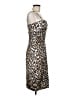 Cache Animal Print Brown Cocktail Dress Size 8 - photo 4