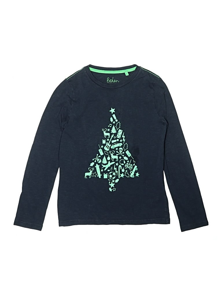 Pre-owned Boden Kids' Long Sleeve T-shirt In Blue