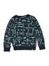 Sovereign Code Print Teal Pullover Sweater Size 6 - photo 1