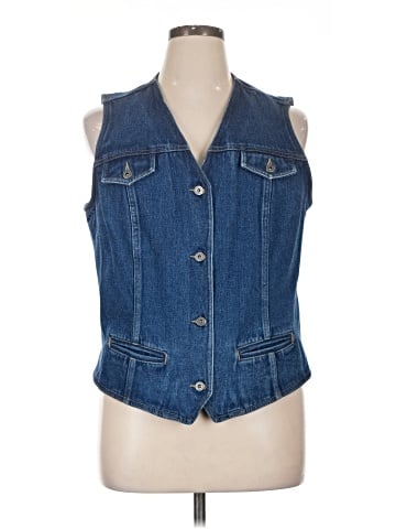 Lizwear by Liz Claiborne Denim Vest (view 1)