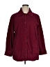 Bill Blass 100% Cotton Burgundy Coat Size 1X - photo 1