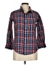 Urban Renewal Plaid Blue 3/4 Sleeve Button-Down Shirt Size M - photo 1