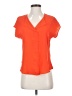 Mine Orange Short Sleeve Blouse Size S - photo 1