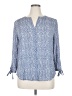 Fun2Fun 100% Polyester Blue 3/4 Sleeve Blouse Size XL - photo 1