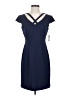 DressBarn Solid Blue Cocktail Dress Size 2 (petite) - photo 1