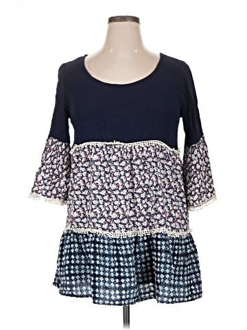 Umgee 3/4 Sleeve Blouse (view 1)