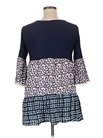 Umgee 3/4 Sleeve Blouse (view 2)