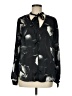 Matty's 100% Polyester Print Black Long Sleeve Blouse Size M - photo 1