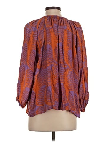 Tucker 3/4 Sleeve Silk Top (view 2)
