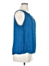 Jennifer Lopez 100% Polyester Blue Sleeveless Blouse Size XL - photo 4