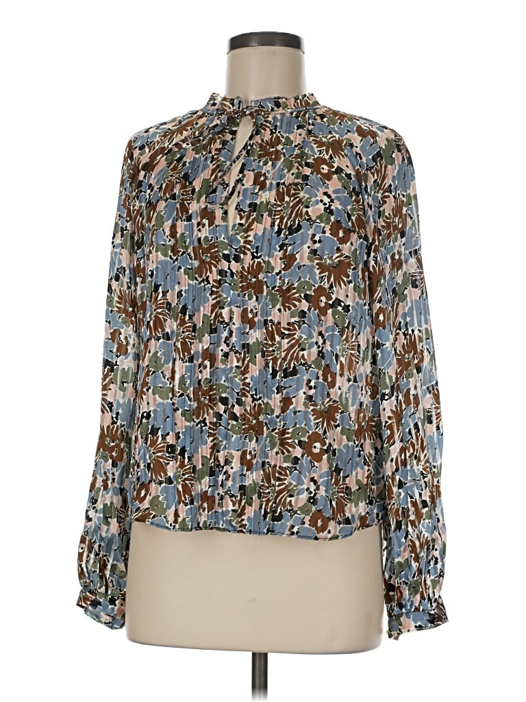 Veronica Beard Long Sleeve Blouse In Blue
