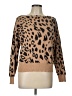 Ann Taylor Factory Animal Print Brown Pullover Sweater Size L - photo 1