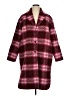 Ann Taylor LOFT 100% Polyester Plaid Burgundy Coat Size XL - photo 1
