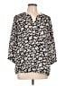 Kenar 100% Polyester Black 3/4 Sleeve Blouse Size L - photo 1