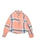 Justice Plaid Orange Long Sleeve Blouse Size S (kids) - photo 1