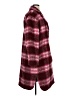 Ann Taylor LOFT 100% Polyester Plaid Burgundy Coat Size XL - photo 4