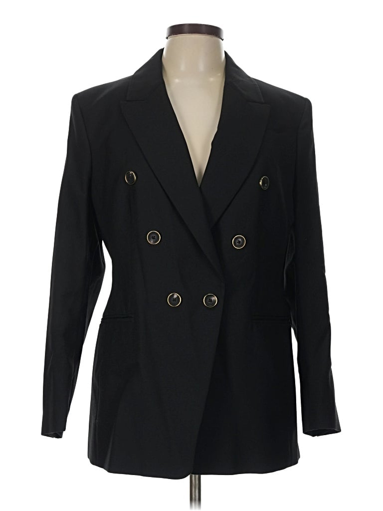 Pre-owned Banana Republic Wool Blazer Jacket In Black