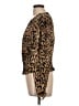 Express Animal Print Brown Long Sleeve Top Size L - photo 5