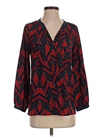 Aqua Long Sleeve Blouse (view 1)