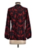 Aqua 100% Polyester Chevron-herringbone Red Long Sleeve Blouse Size XS - photo 2