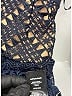 Self-Portrait 100% Polyester Blue Triangle Lace Mini Dress Size 4 - photo 5