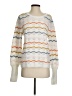 Vila Chevron-herringbone White Pullover Sweater Size S - photo 1