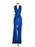 BCBG Solid Blue Jumpsuit Size 2 - photo 1