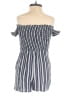 Justify 100% Rayon Stripes Blue Romper Size S - photo 2